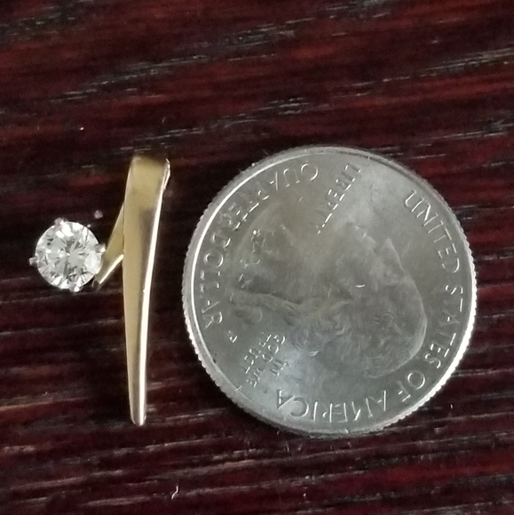 Sale! Vintage unique 14k diamond .65 carat pendant charm - Picture 6 of 14